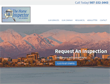 Tablet Screenshot of homeinspectorak.com